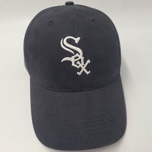 Chicago White Sox Hat Adjustable Fan Favorite Black White MLB Baseball Logo Men